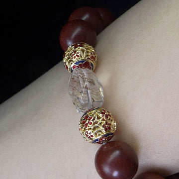 Herbal Glow Faceted Onyx Bracelet